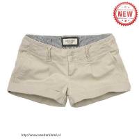 dames abercrombie classic shorts solide-colored khaki Nieuwe Online tnmcz781